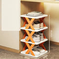Foldable Shoe Rack – 4-Tier Stackable Organiser