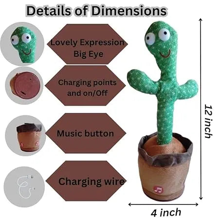 Talking & Dancing Cactus Toy – Repeats What You Say